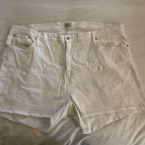 Jcrew white jean shorts